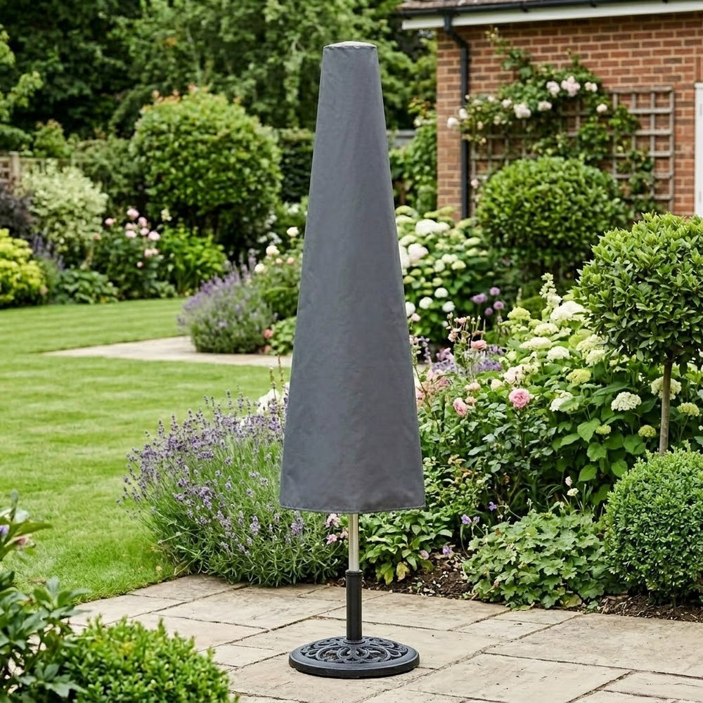 Premium Parasol Cover – Small Charcoal – Waterproof Polyester – Outdoor Protection