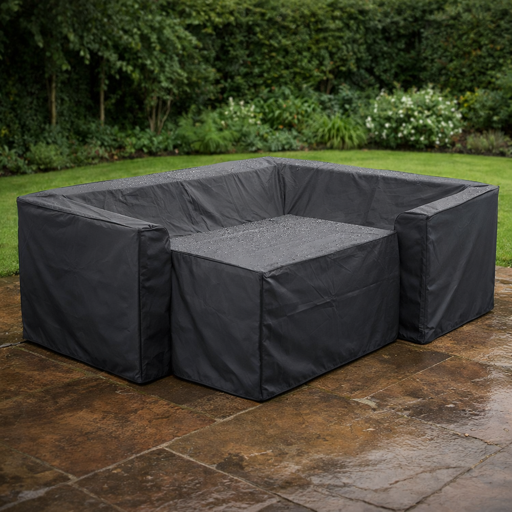Rectangular Corner Sofa Dining Set Cover – 300cm Charcoal – Durable Polyester – Outdoor Protection