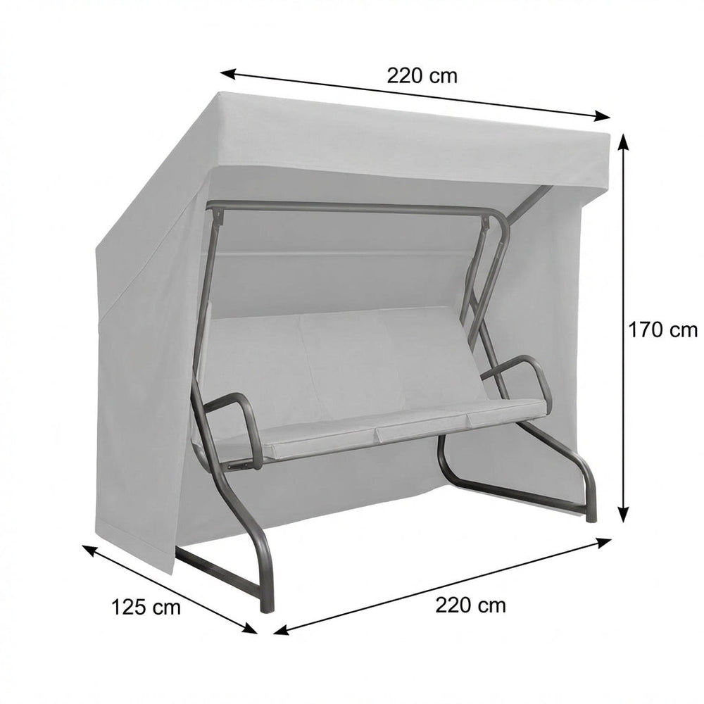 3 Seater Swing Seat Cover – Medium Charcoal – Polyester – Outdoor Protection