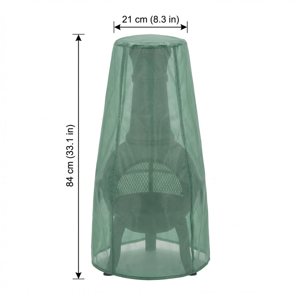 Medium Chimenea Cover – Green – Heavy Duty Polyethylene – Outdoor Protection