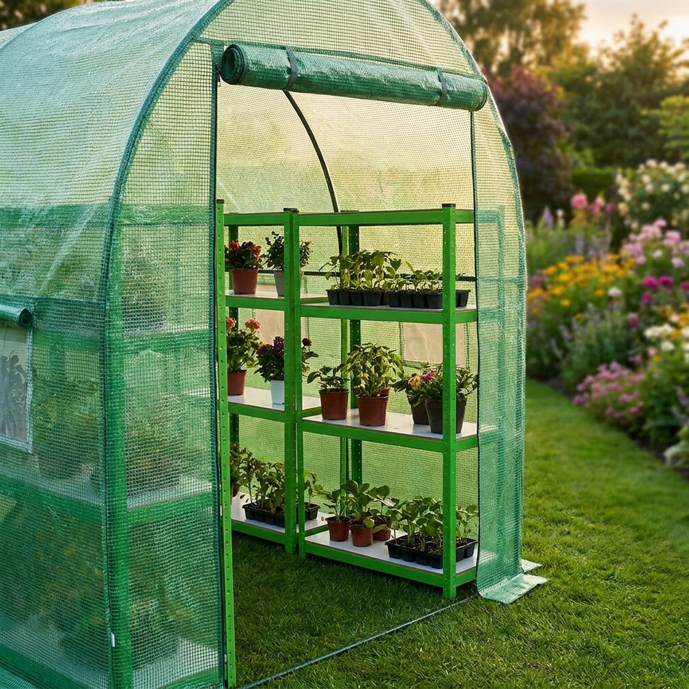 4m x 2m Polytunnel with 25mm Racking for Enhanced Gardening Space - detail view