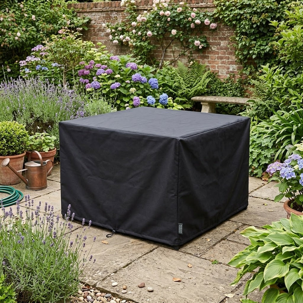4 Seater Medium Cube Set Cover – Black – Super Tough Waterproof – Outdoor Furniture Protection