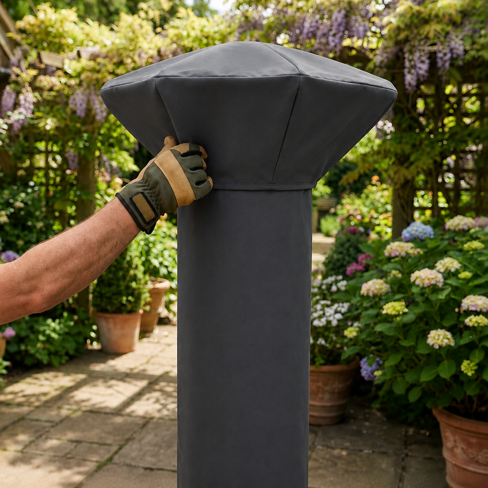 Patio Heater Cover – Charcoal – Heavy Duty Weather Protection – Outdoor Use