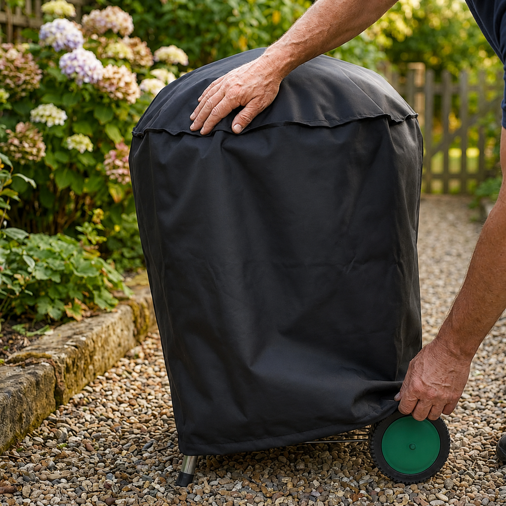 Kettle Barbecue Cover – Black – Heavy Duty Waterproof – Outdoor Protection