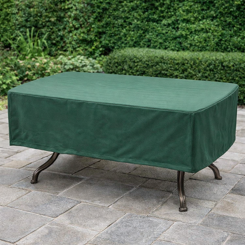 Rectangular Table Cover – Green – Super Tough Protection – Outdoor Use