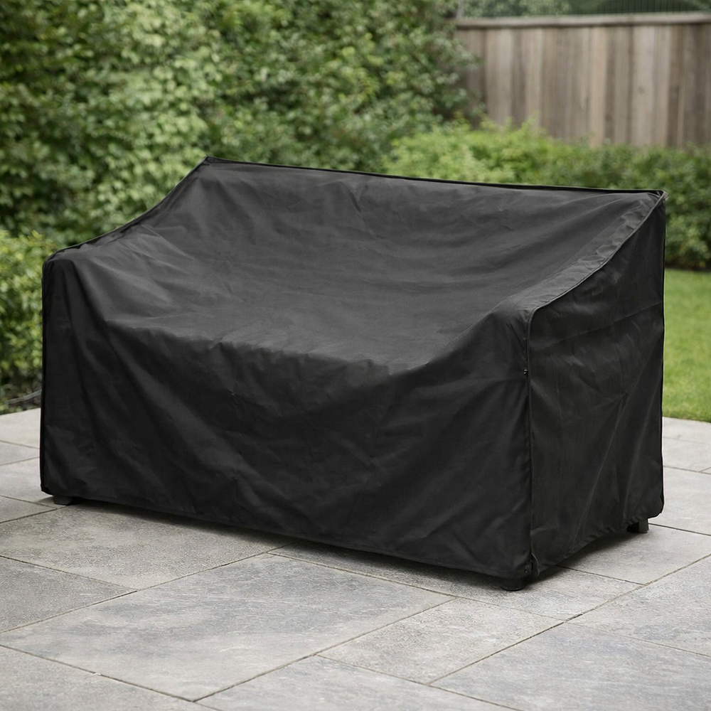 Heavy Duty 3-4 Seater Bench Cover – Black – Polyethylene – Outdoor Protection