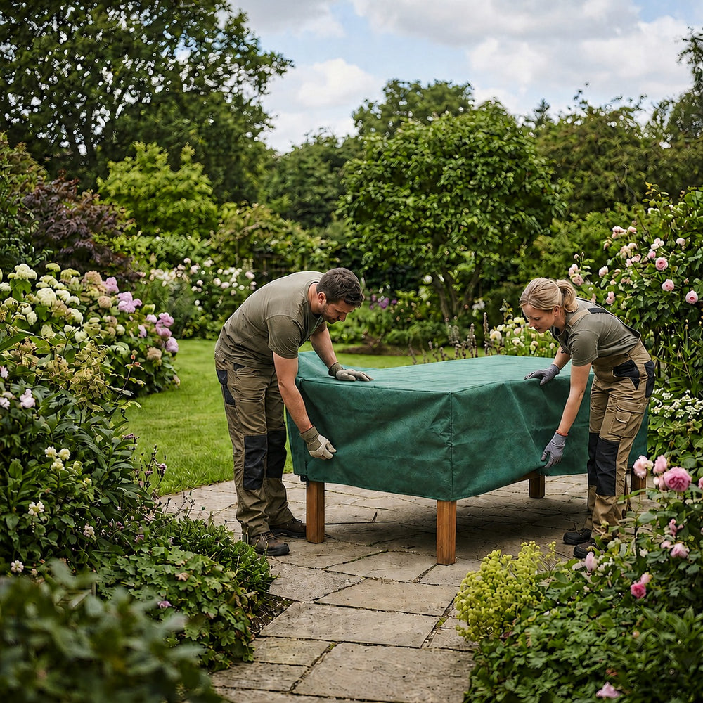 Rectangular Table Cover – Green – Super Tough Protection – Outdoor Use
