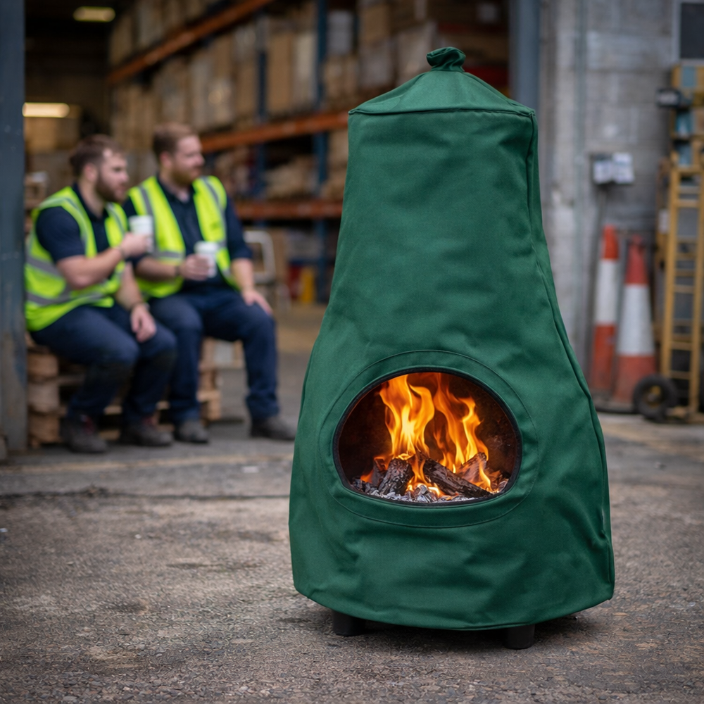 Medium Chimenea Cover – Green – Super Tough Waterproof – Outdoor Protection