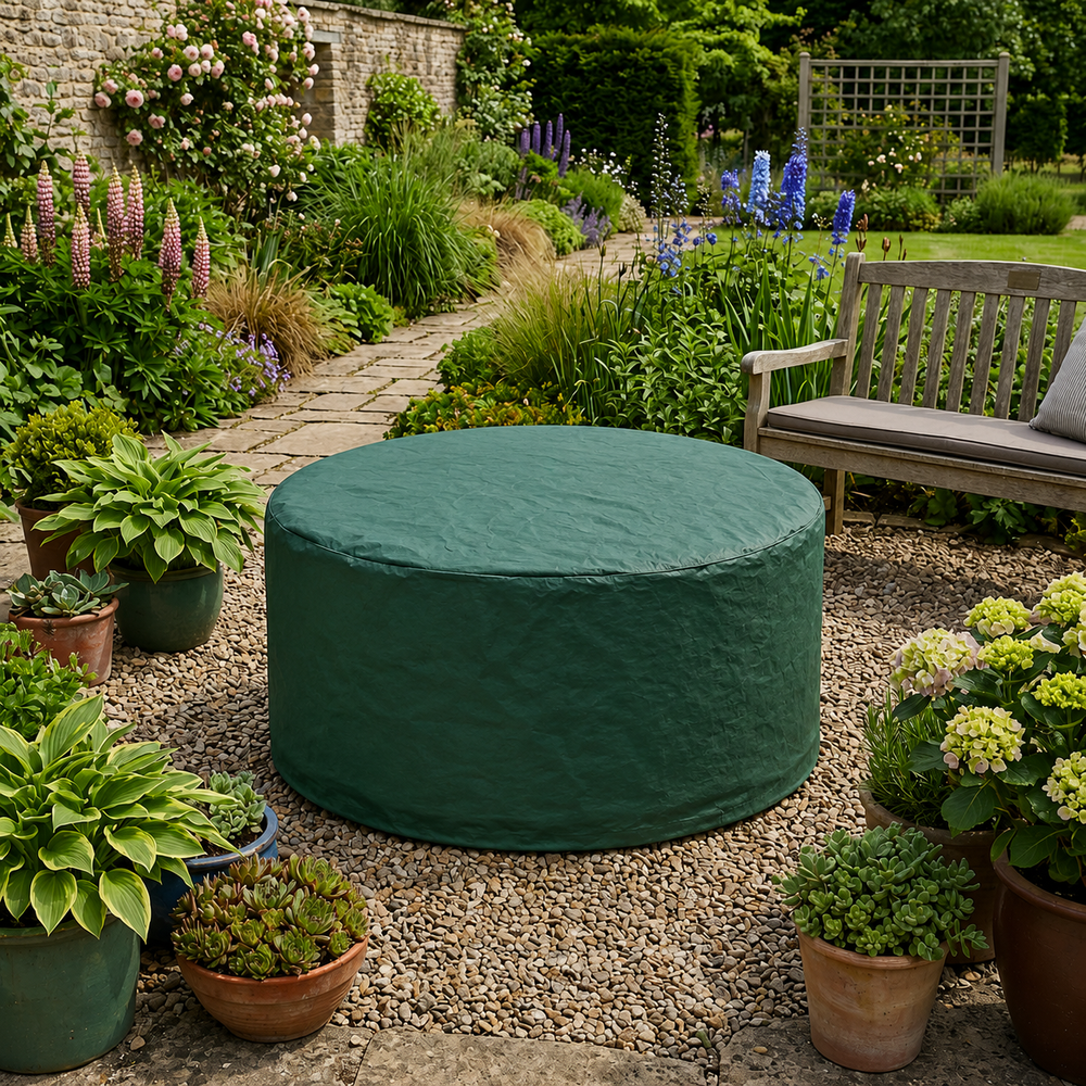 Large Firepit Cover – Green – Heavy Duty Weather Protection – Outdoor Use