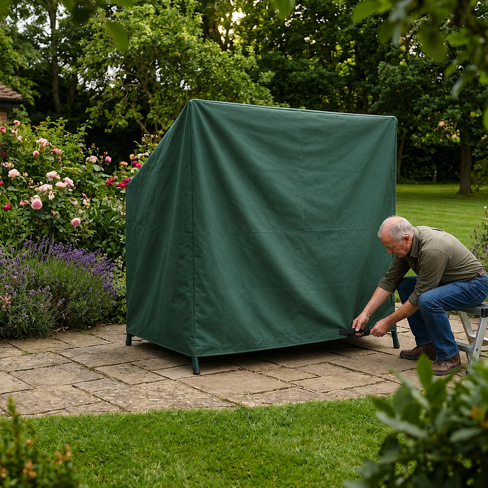 3 Seater Swing Seat Cover – Medium Green – Durable Polyester – Weather Protection
