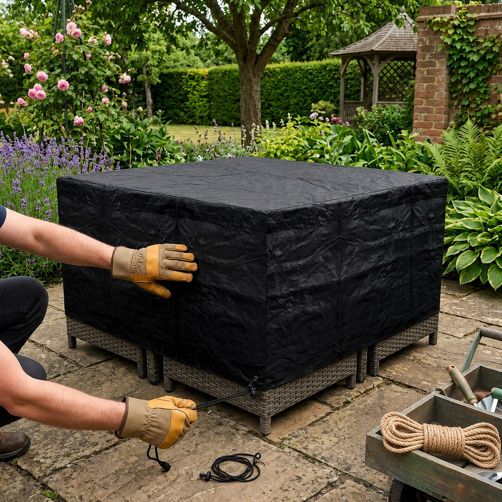Compact Set Cover Heavy Duty Cube Set Cover – Black – Weatherproof