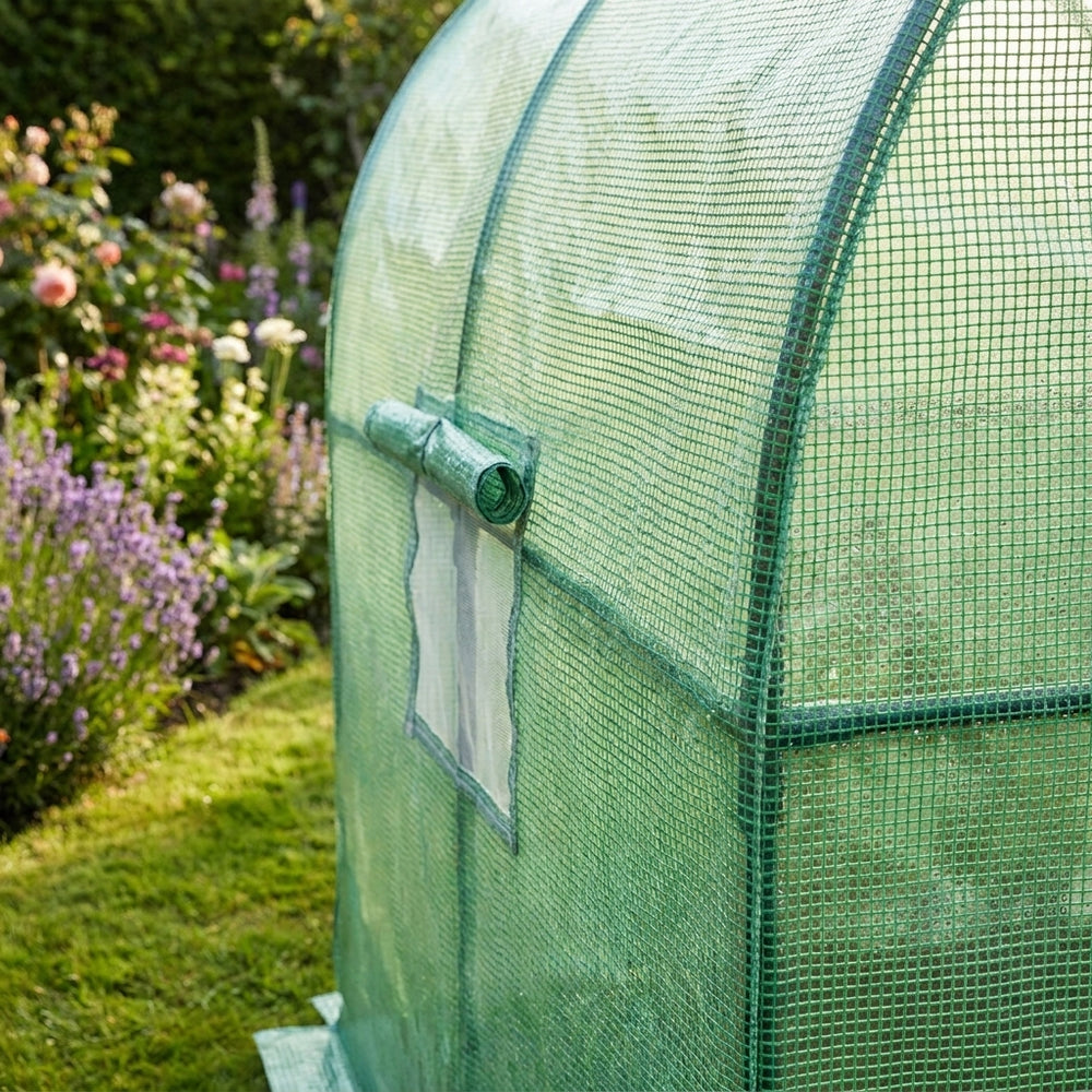 Polytunnel 2.5m x 2m with 19mm Frame for Garden Protection - detail view