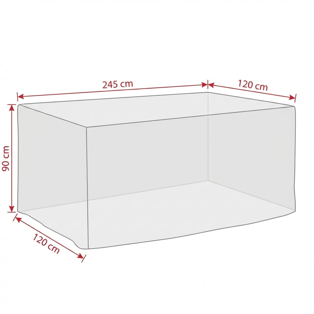 Rectangular Patio Set Cover – 6 Seat – Reversible PVC Backed – Outdoor Protection