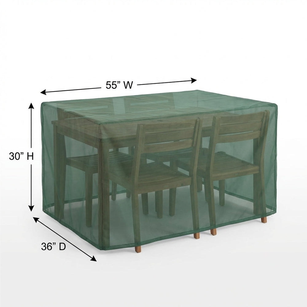 Rectangular Table Cover – 4 Seat Green – Waterproof Protection – Outdoor Use