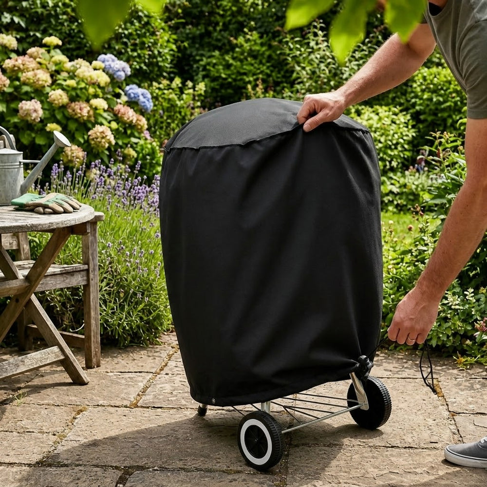 Kettle Barbecue Cover – Black – All-Weather Protection – Outdoor BBQ Cover