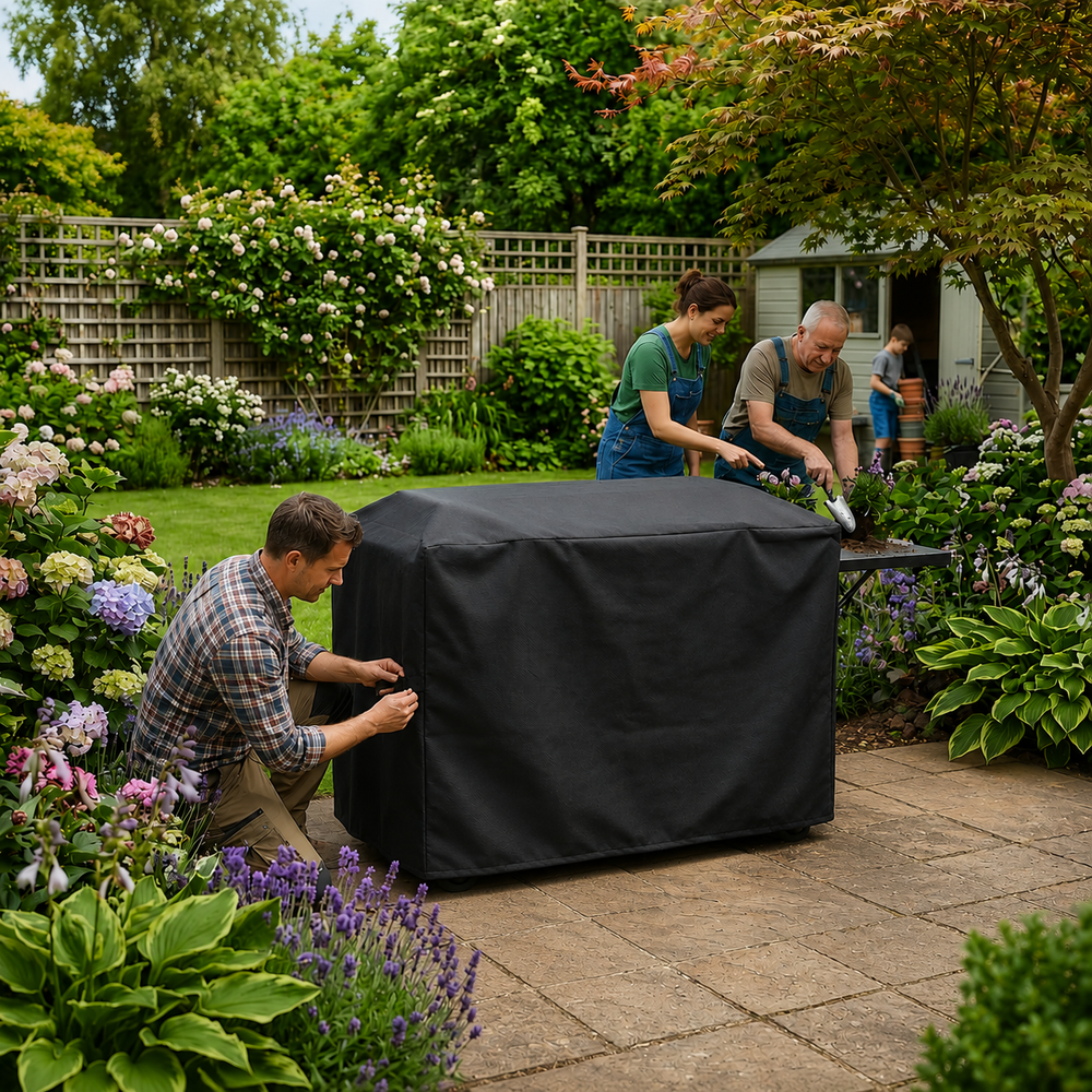 Medium Flatbed Barbecue Cover – Black – Super Tough Material – Outdoor Protection