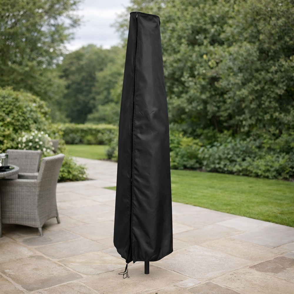 Extra Large Parasol Cover – Black – All-Weather Protection – Outdoor Use