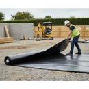 Premium Heavy Duty Polythene Sheeting 2m x 50m for Ground Protection, Weed Control, and Temporary Covers