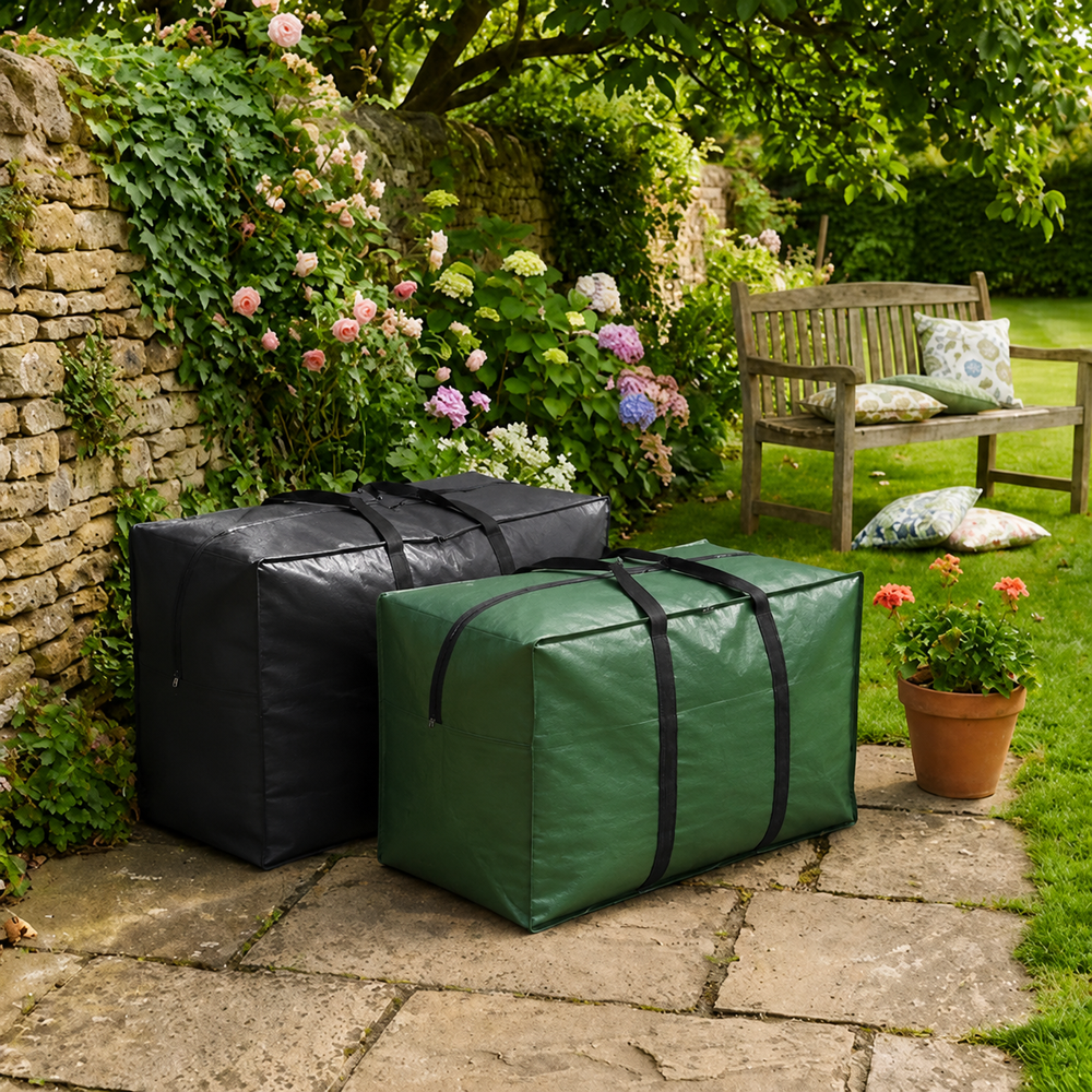 Cushion Storage Bag – Green/Black – All-Weather Protection – Outdoor Use