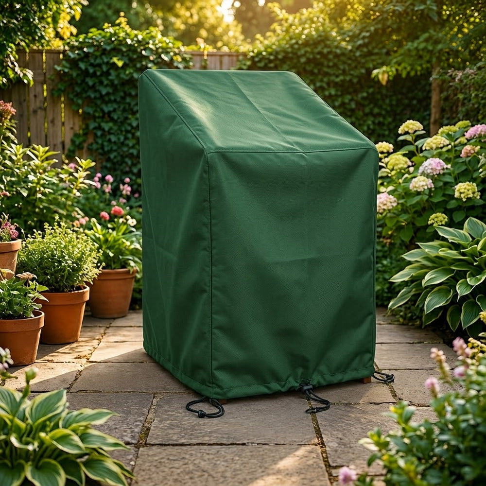 Stacking Chair Cover – Green – Durable Polyester – Outdoor Protection
