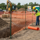 Premium Orange Plastic Barrier Mesh Fence 1m x 50m - Lightweight, UV Stabilized and Reusable for Temporary Fencing