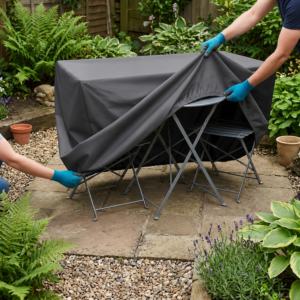 Bistro Set Cover – Large Charcoal – Polyester – Outdoor Protection