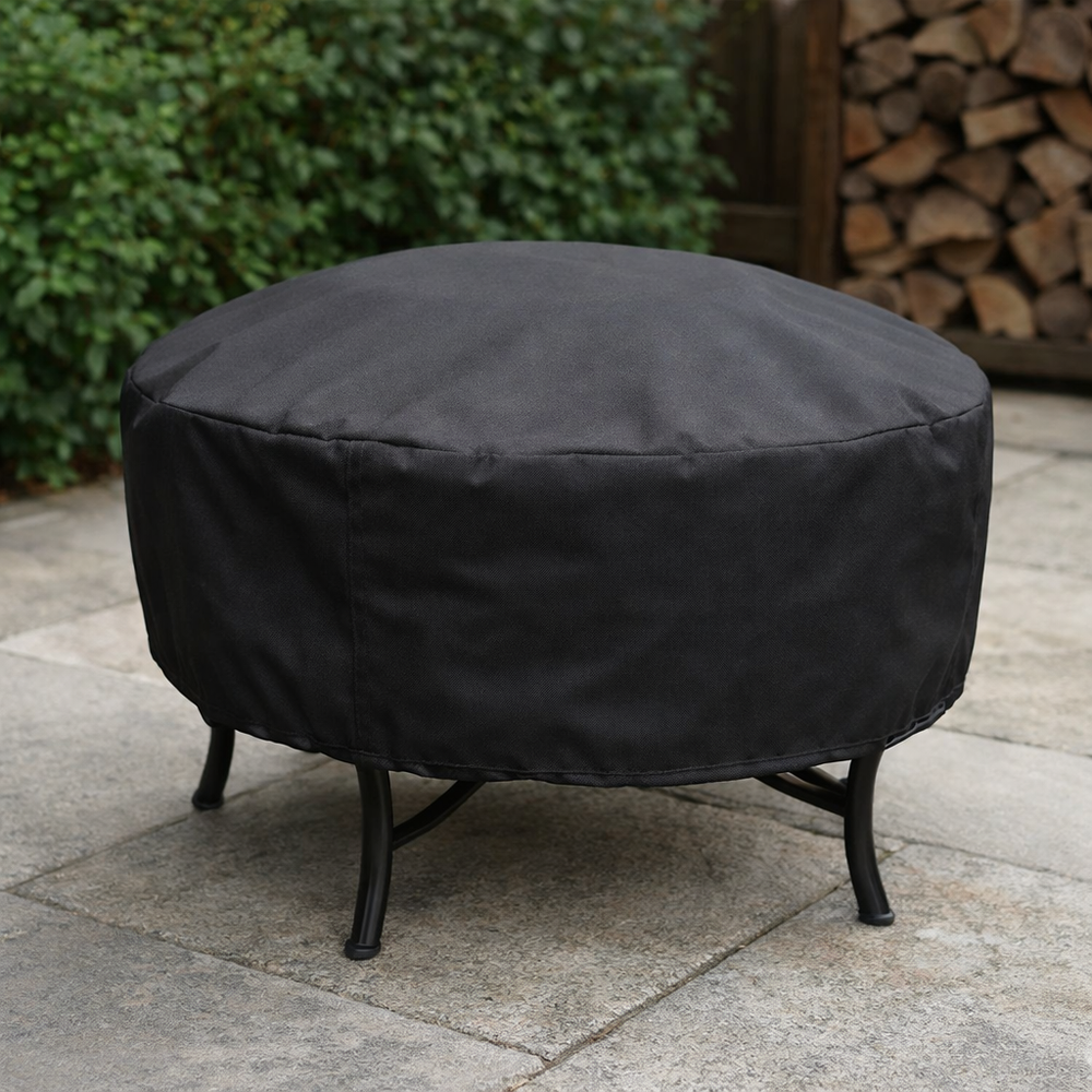Firepit Cover – Small, Black – Heavy Duty Polyethylene – Outdoor Protection