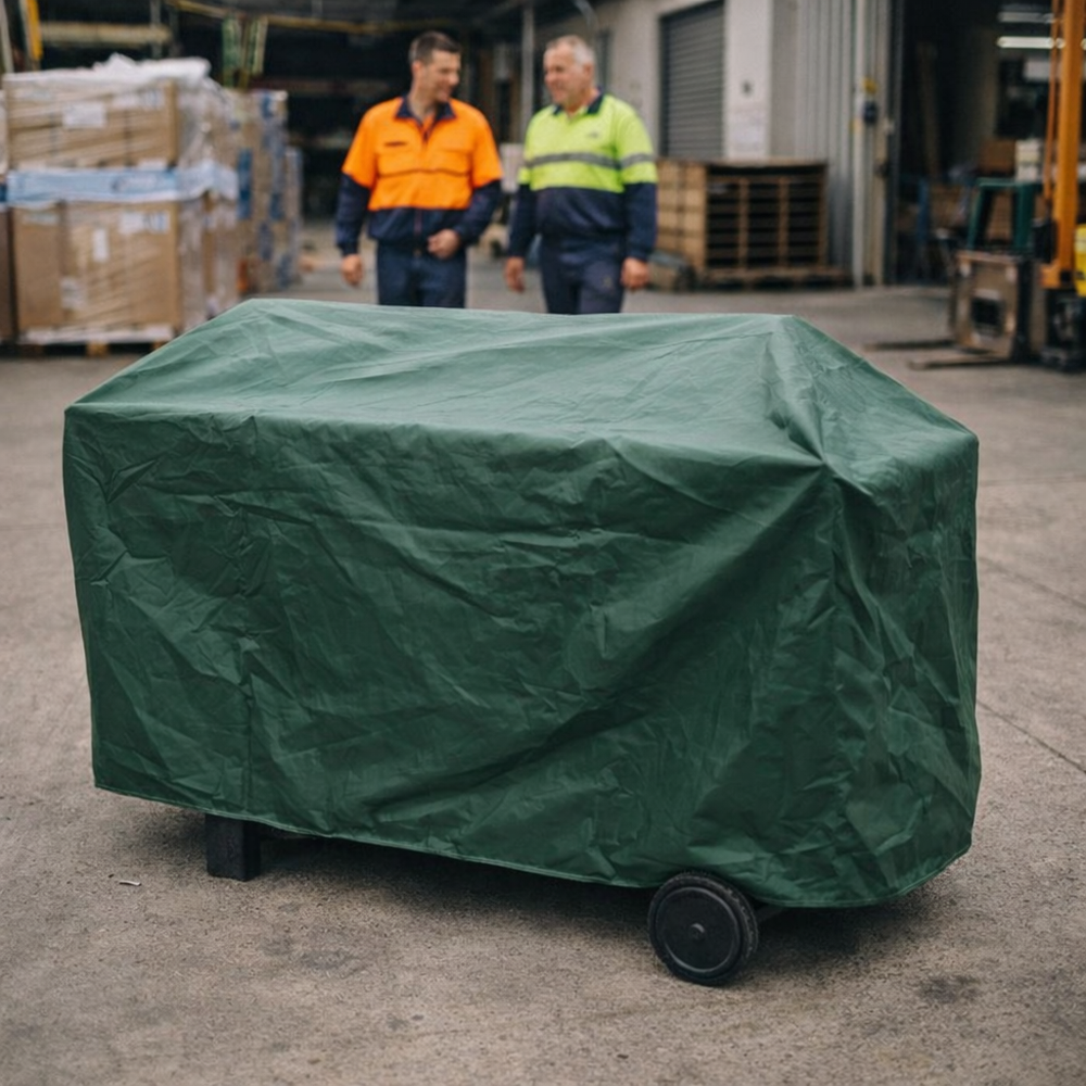 Heavy Duty Large Flatbed Barbecue Cover – Green – Weatherproof Protection