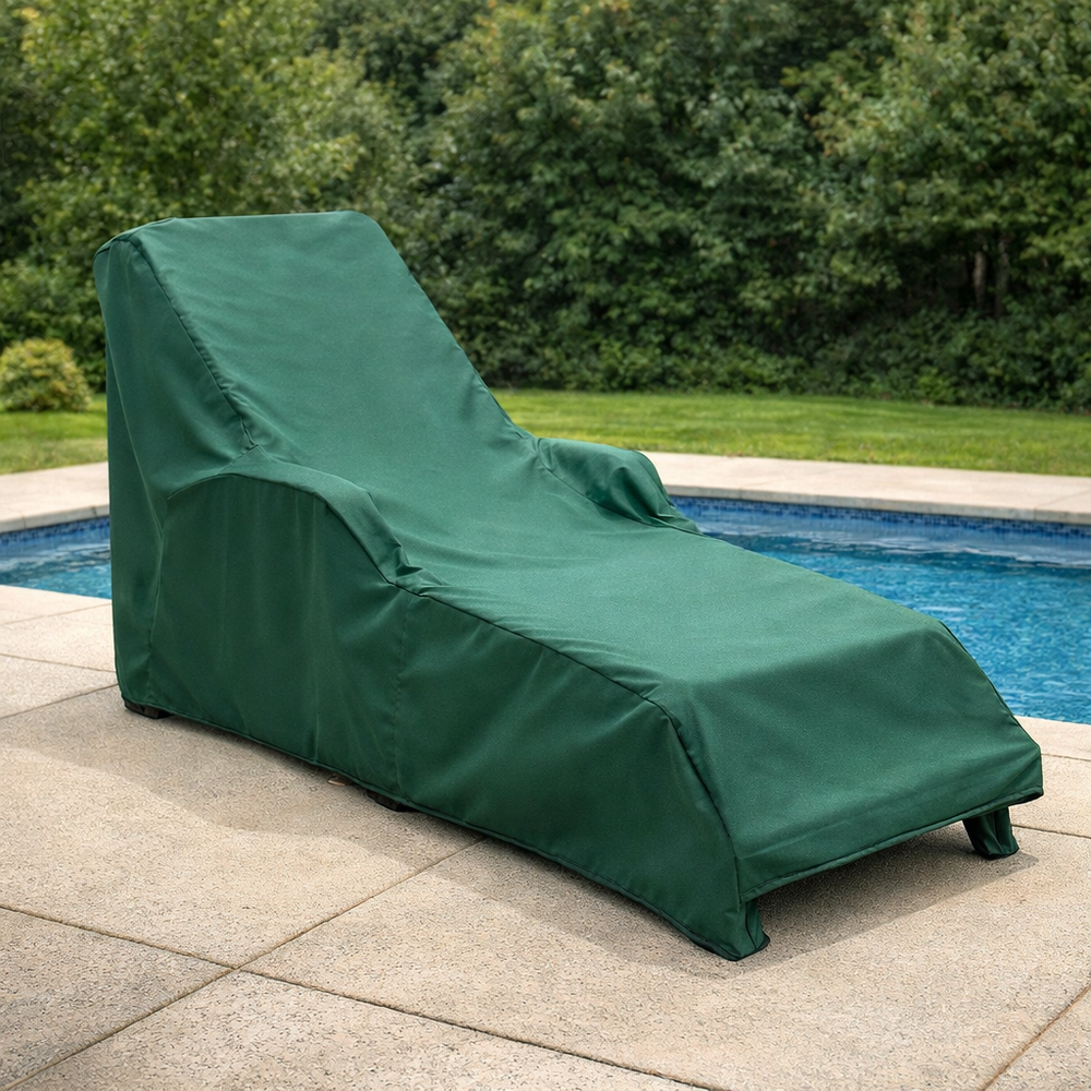 Heavy Duty Lounger Cover – Green – Polyethylene Protection – Outdoor Use