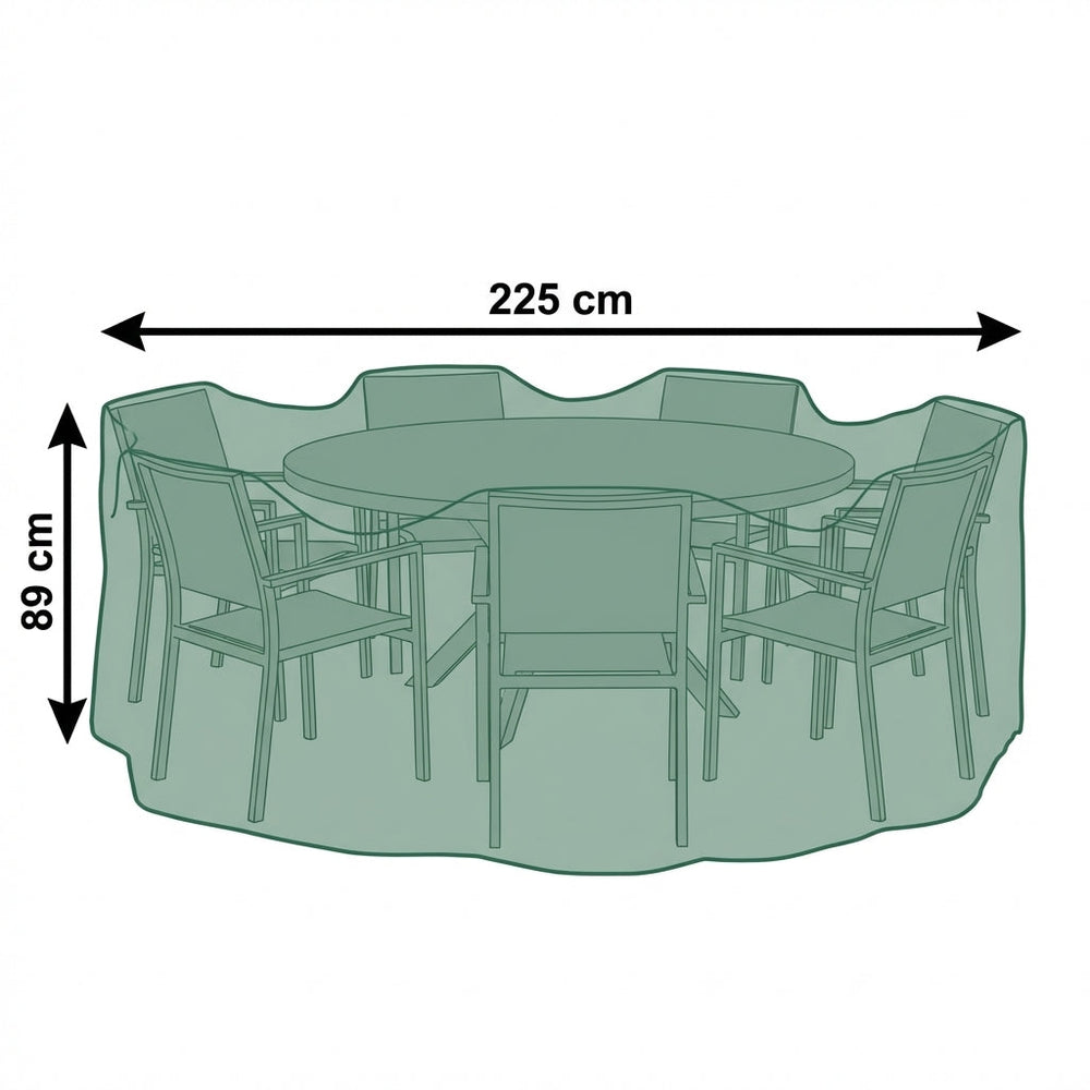 6 Seater Round Furniture Cover – Green – Heavy Duty Polyethylene – Outdoor Protection