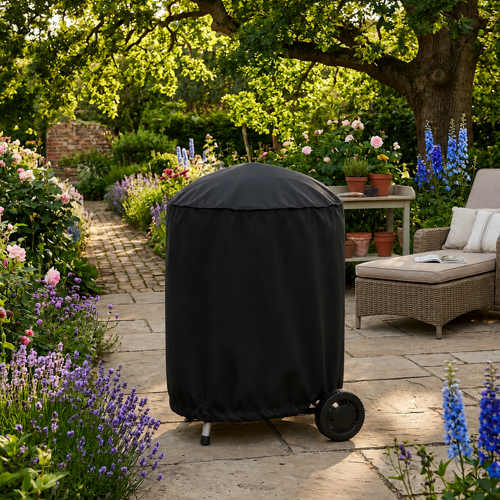 Kettle Barbecue Cover – Black – All-Weather Protection – Outdoor BBQ Cover