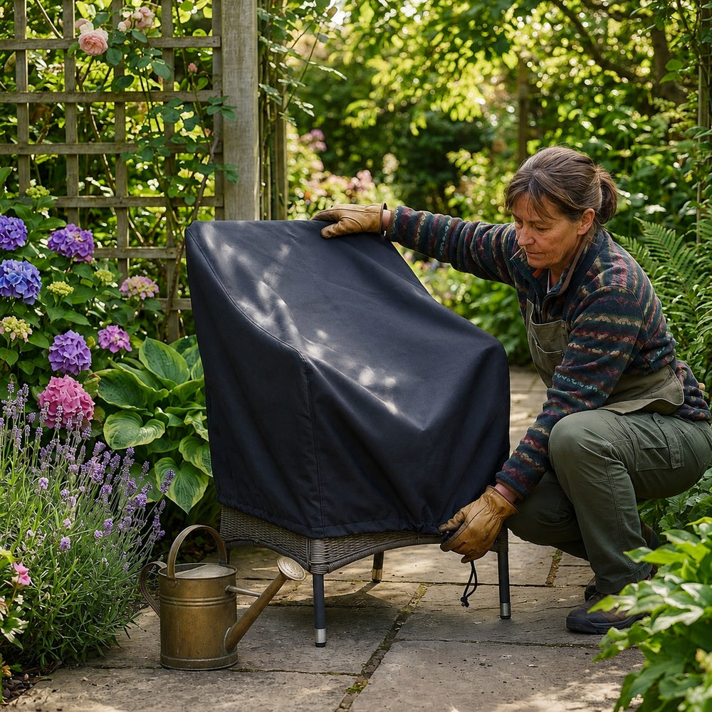 Armchair Cover – Small Black – Heavy Duty Weather Protection