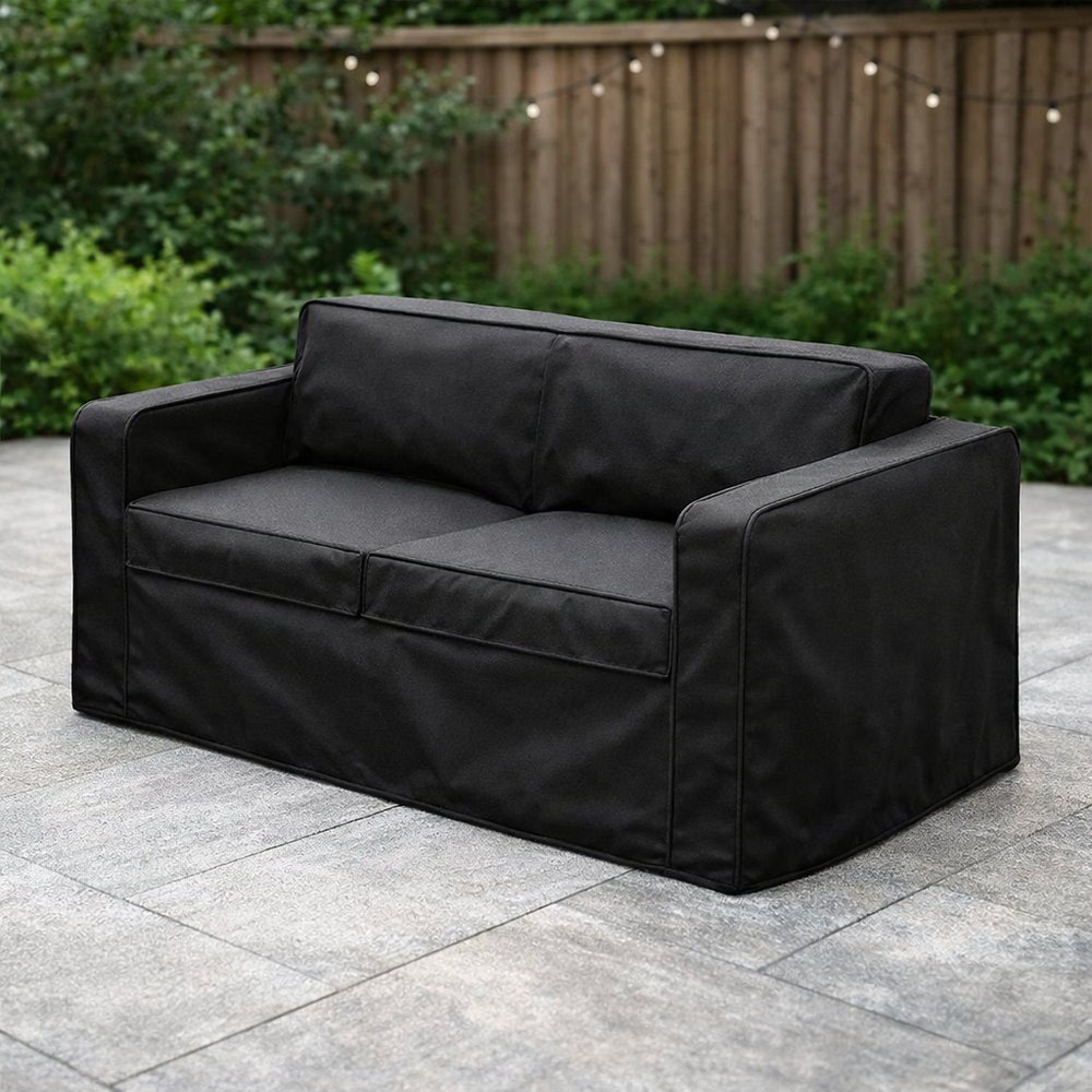 Heavy Duty Sofa Cover – 2-3 Seater – Black – Outdoor Furniture Protection