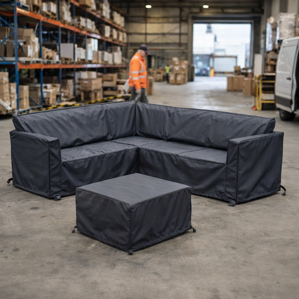 Corner Sofa Set Cover – Medium Charcoal – Durable Polyester – Outdoor Protection