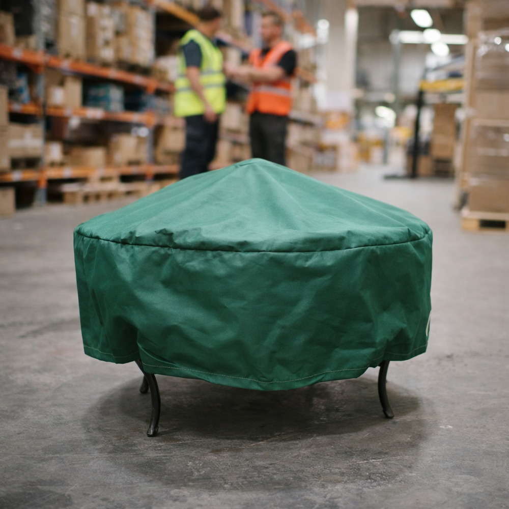 Firepit Cover – Small Green – Heavy Duty Polyethylene – Outdoor Protection
