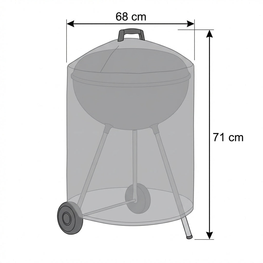 Kettle Barbecue Cover – Charcoal – Durable Polyester – Outdoor Protection