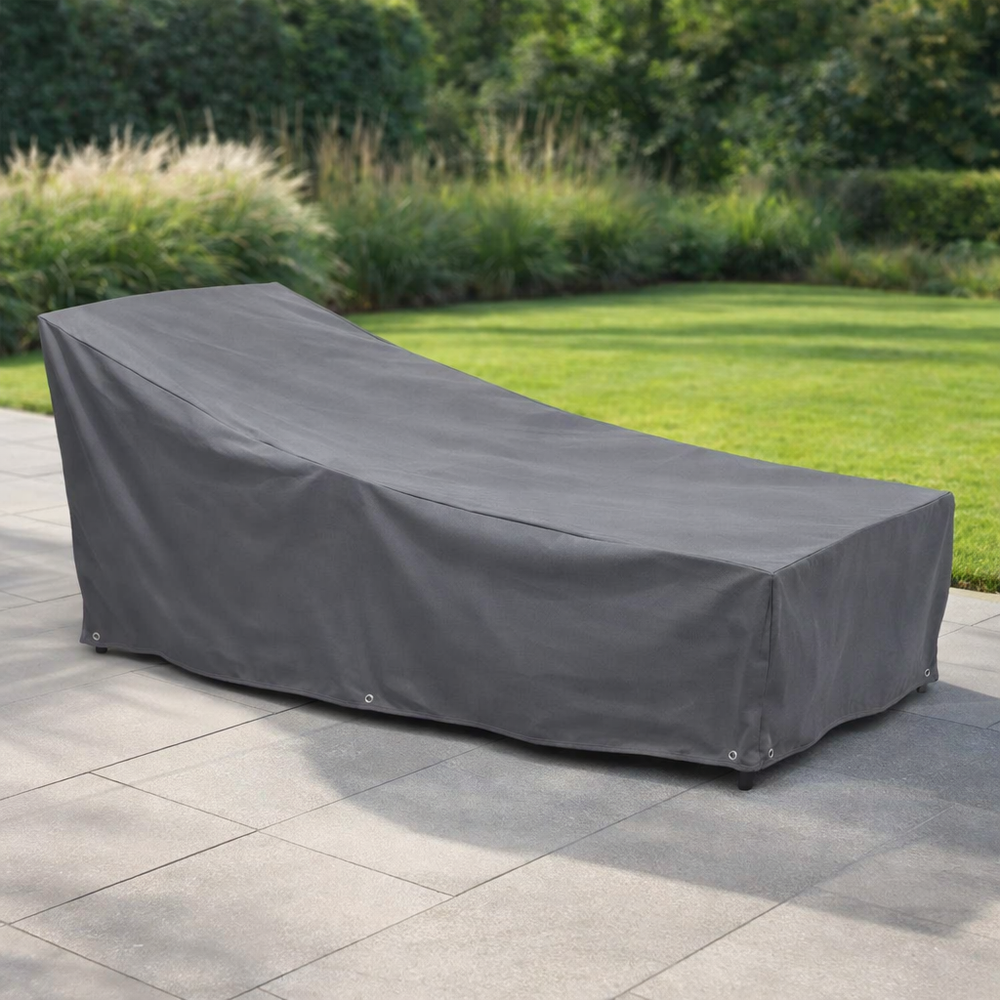 Sun Lounger Cover – Grey – Heavy Duty Waterproof – Outdoor Furniture Protection