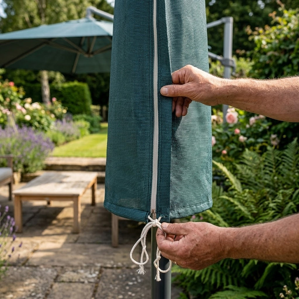 Parasol Cover – Extra Large Green – Heavy Duty Weather Protection