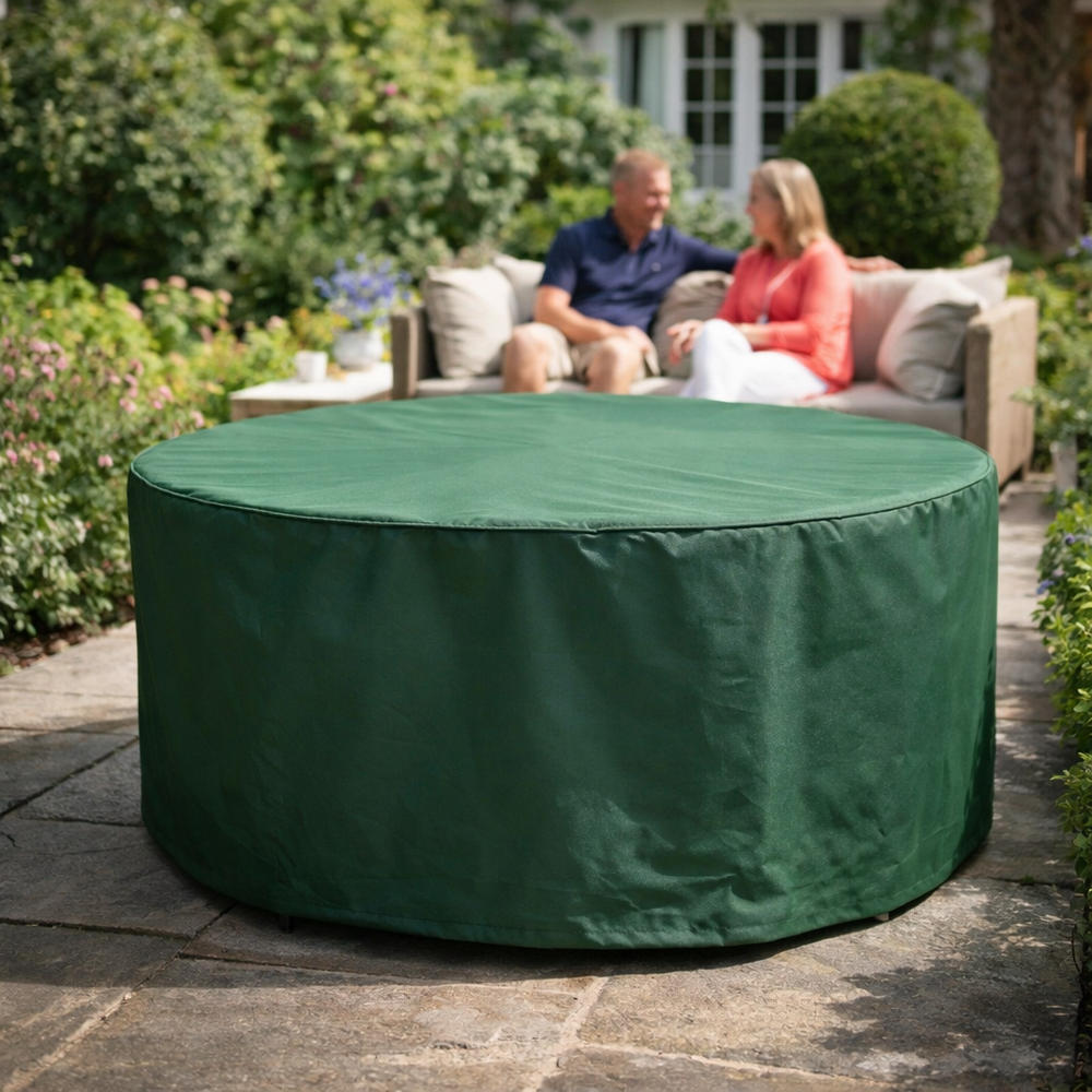 Circular Patio Set Cover – 90cm High – Green – All-Weather Protection