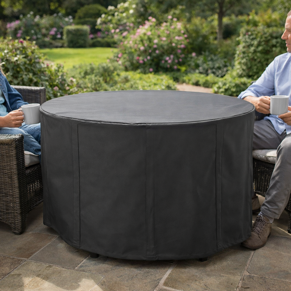Circular Table Cover – Medium Charcoal – Polyester – Outdoor Protection