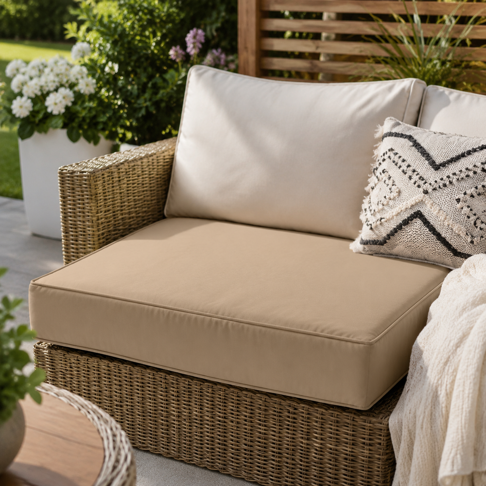 Square Cushion Cover – Waterproof Outdoor Fabric Garden Furniture Cushion Protector, Custom Sizes Available