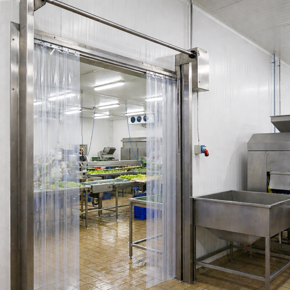 Food Safe PVC Strip Rolls – Transparent, Hygienic PVC for Food Handling Environments