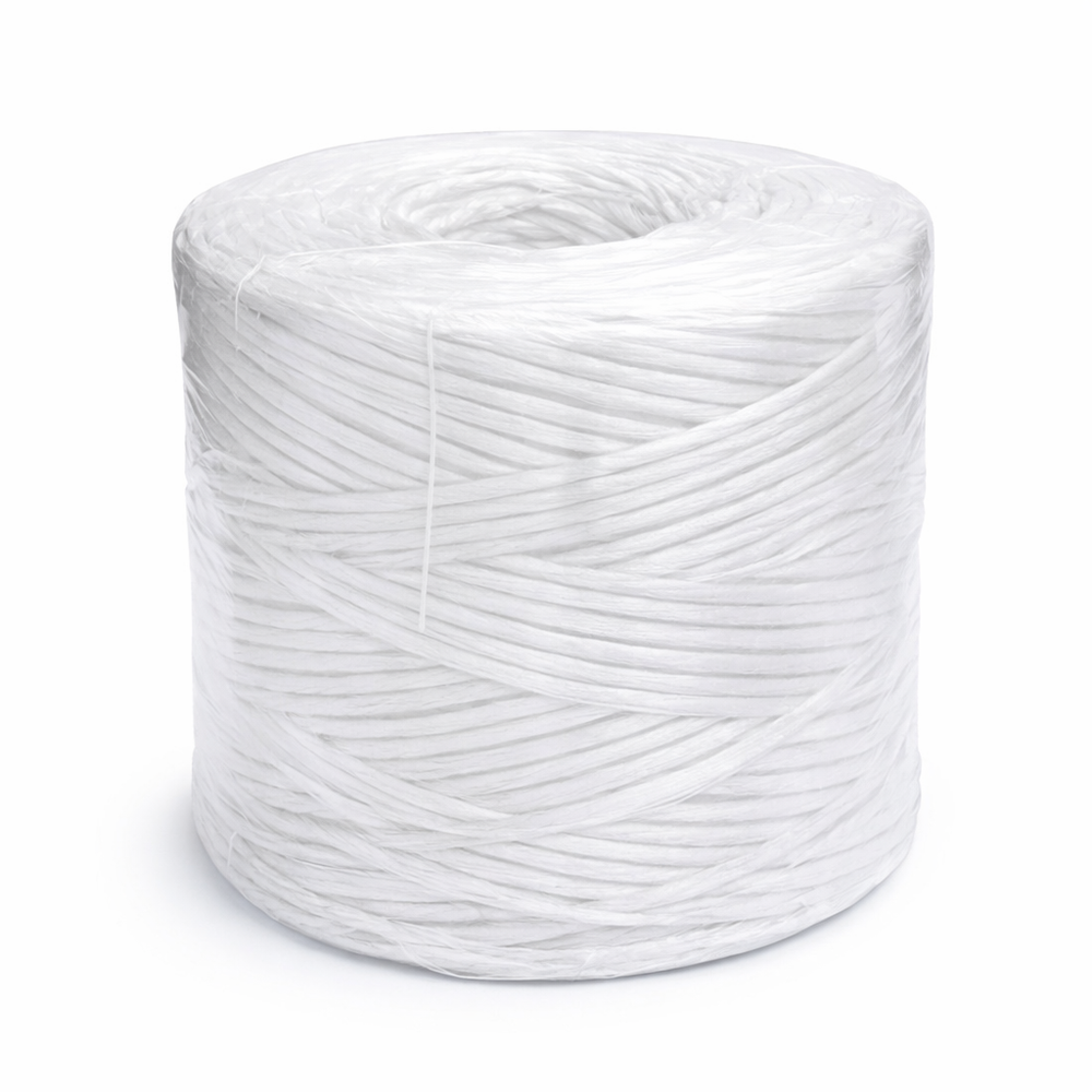 High-Performance White Polypropylene Baling Twine - 350m UV Stabilized Synthetic Twine for Packaging and Binding Applications