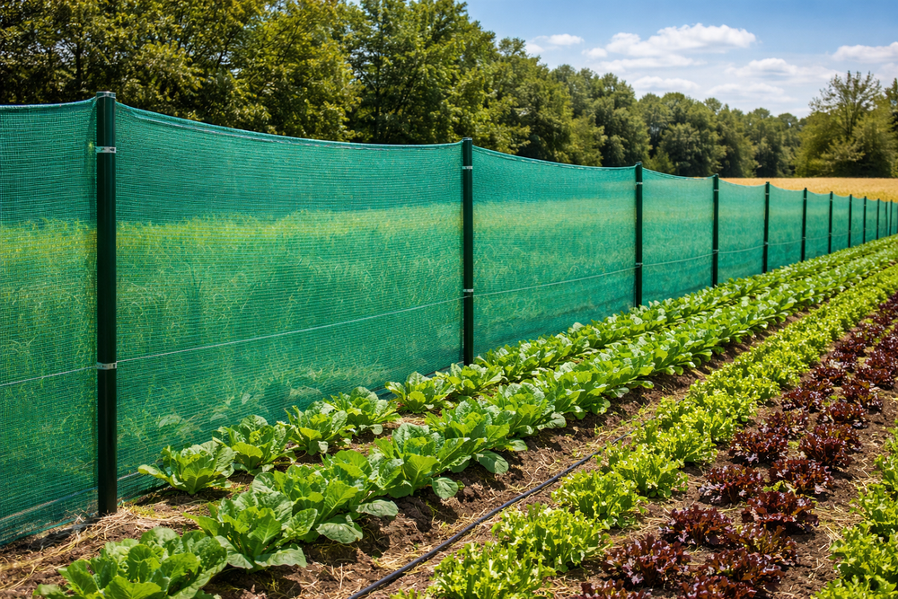 Premium 45% Shade Netting 50m Roll - UV Stabilized, Lightweight with Stitched Eyelets for Versatile Use