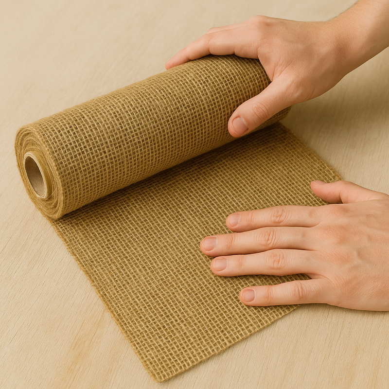 Natural Hessian Jute Roll 200gsm – Eco-Friendly Burlap Fabric for Gardening, Upholstery, Crafts & Construction Protection