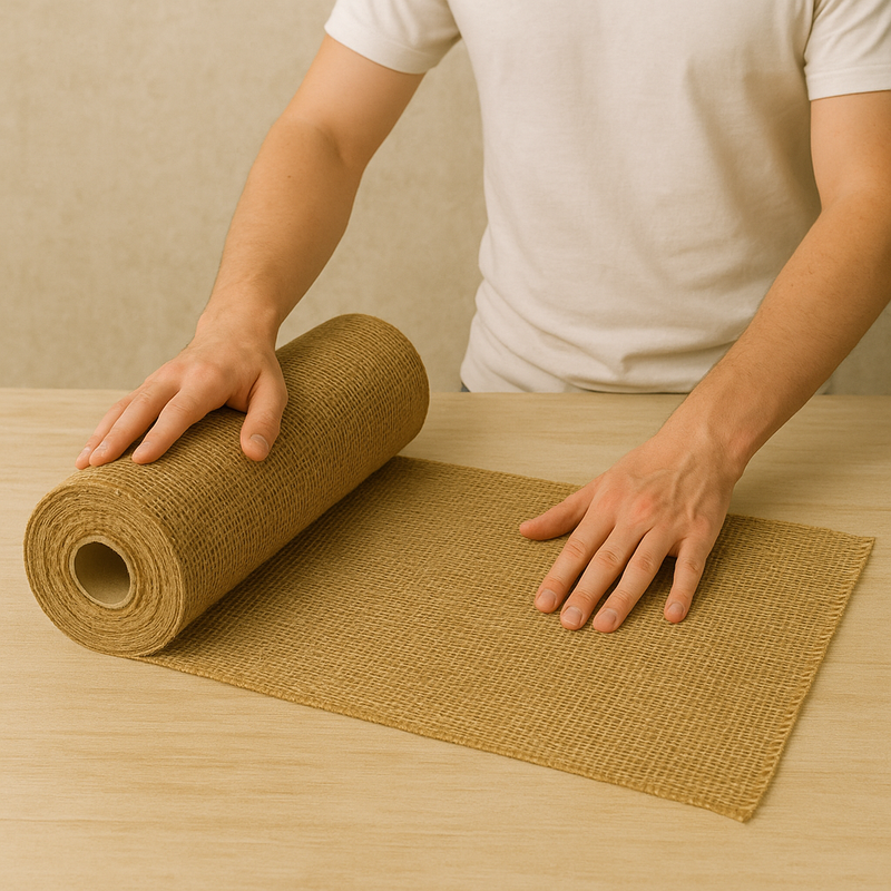 Natural Hessian Jute Roll 200gsm – Eco-Friendly Burlap Fabric for Gardening, Upholstery, Crafts & Construction Protection