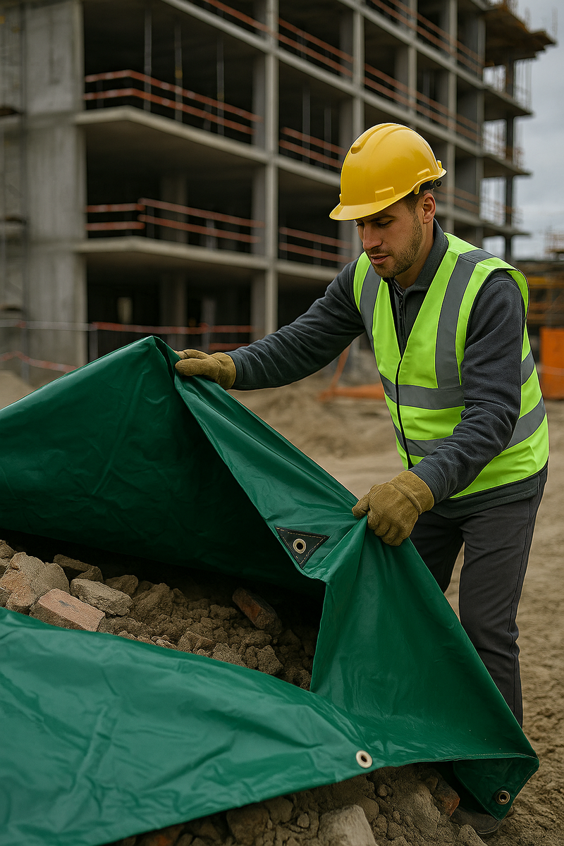 Heavy Duty PVC Green Tarpaulin 610gsm – Extra Durable, Waterproof Tarp Sheet for Industrial, Construction & Outdoor Protection