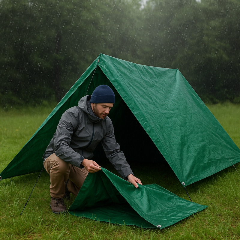 Heavy Duty PVC Green Tarpaulin 610gsm – Extra Durable, Waterproof Tarp Sheet for Industrial, Construction & Outdoor Protection