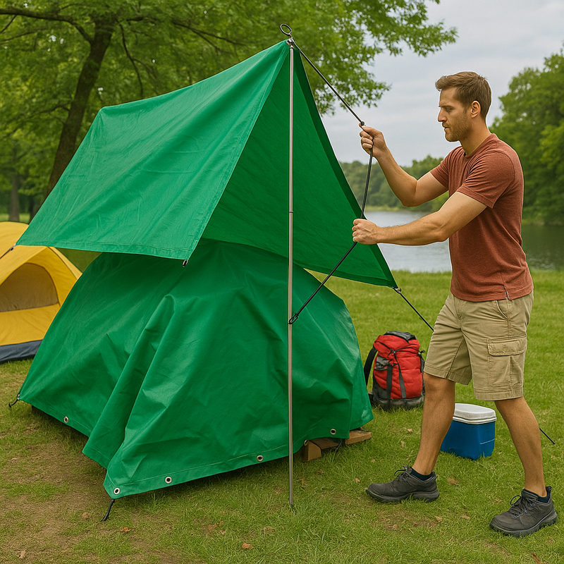 Super Heavy Duty PVC Green Tarpaulin 570gsm – Ultra Durable, Waterproof & UV Resistant Tarp Sheet for Industrial, Construction & Outdoor Protection