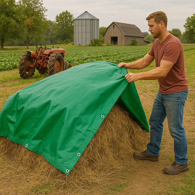 Super Heavy Duty PVC Green Tarpaulin 570gsm – Ultra Durable, Waterproof & UV Resistant Tarp Sheet for Industrial, Construction & Outdoor Protection
